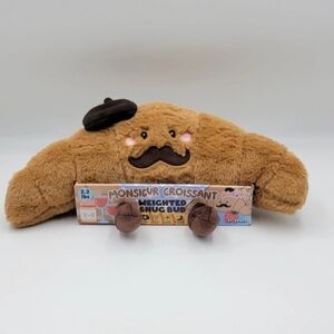 Monsieur Croissant Weighted Snug Bud Calming 2.2lbs Plush Pink Sky Stress Sleep